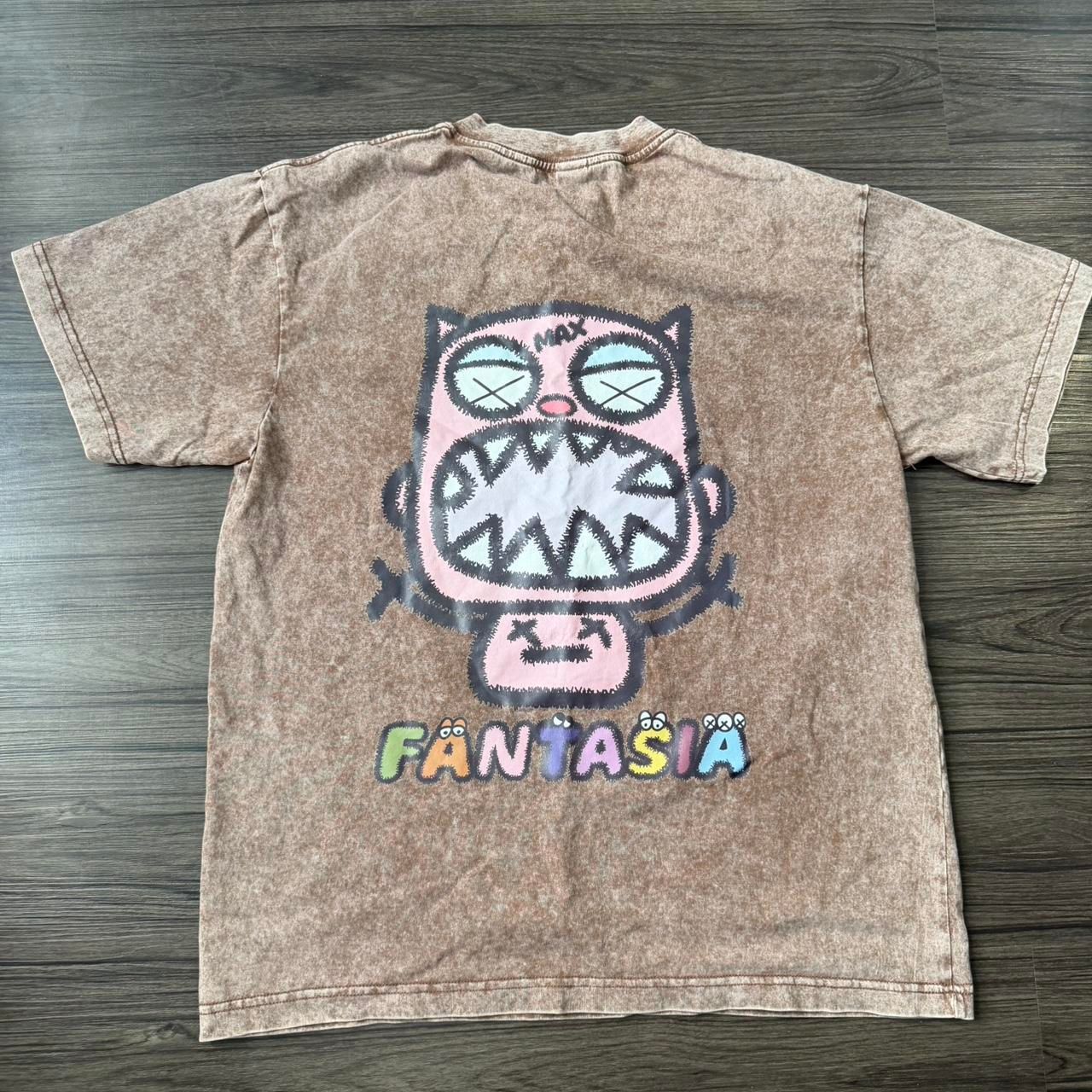 Fantasia Cat Nature Graphic Tee Big Print Anime Cartoon Size Large